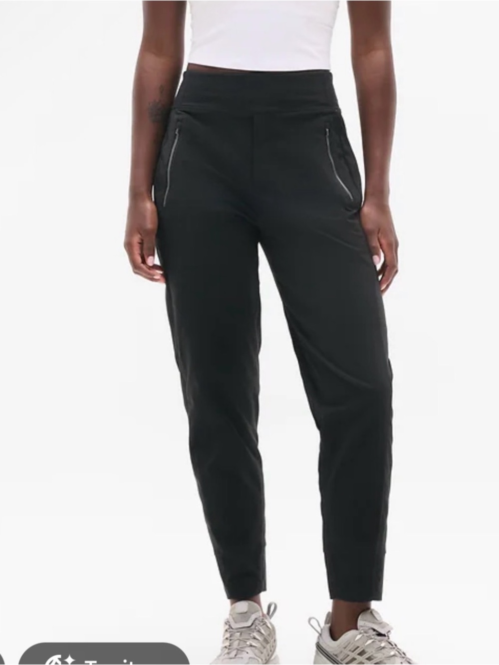 Athleta Black Ankle Tapered Pants